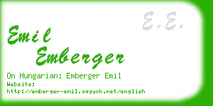 emil emberger business card